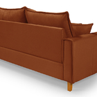 Sofa Living Com Bau Multiuso 3 Lugares Suede Pes Em Madeira