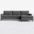 Sofá Living Com Chaise Direita Cama Inbox Kiev 2,70m Linho Ci