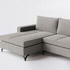 Sofá Living Com Chaise Esquerda Cama Inbox Kiev 2,40m Linho C