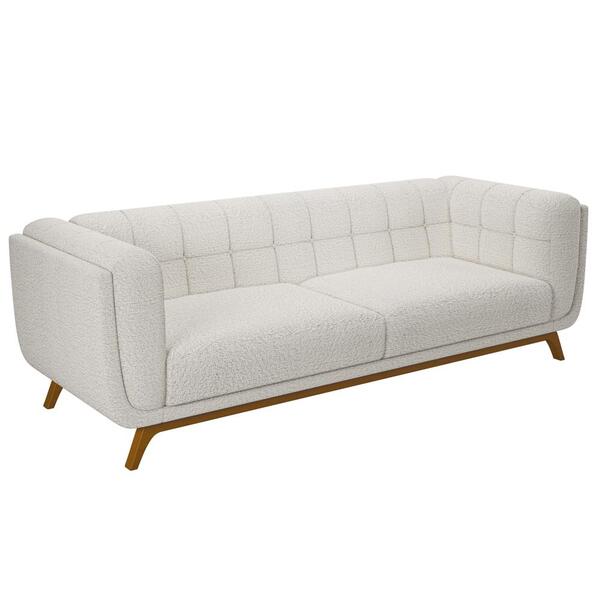 Sofá Living Decorativo 2 Lugares 180cm Bellart M22 Bouclê Bra