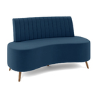 Sofá Living Decorativo 2 Lugares 1 35m Katara Azul Veludo G33