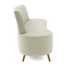 Sofá Living Decorativo 2 Lugares 1 35m Katara Bege Claro Velu