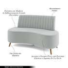 Sofá Living Decorativo 2 Lugares 1 35m Katara Cinza Claro Vel