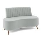 Sofá Living Decorativo 2 Lugares 1 35m Katara Cinza Claro Vel