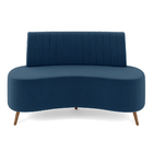 Sofá Living Decorativo 2 Lugares 1 60m Katara Azul Veludo G33