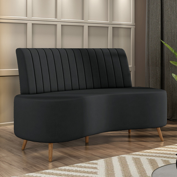 Sofá Living Decorativo 2 Lugares 1 60m Katara Cinza Escuro Ve