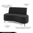 Sofá Living Decorativo 2 Lugares 1 60m Katara Cinza Escuro Ve