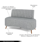 Sofá Living Decorativo 2 Lugares 1 60m Katara Cinza Linho G33