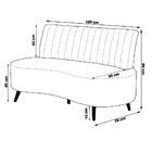 Sofá Living Decorativo 2 Lugares 1 60m Katara Rosê Veludo G33