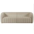 Sofá Living Decorativo 3 Lugares 252cm Meris M22 Bouclê Bege