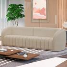 Sofá Living Decorativo 3 Lugares 252cm Meris Z32 Boucle Bege