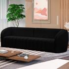 Sofá Living Decorativo 3 Lugares 292cm Meris M22 Bouclê Preto