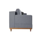 Sofá Living Fixo 200cm Linho Sienna Cinza