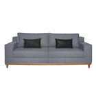 Sofá Living Fixo 240cm Linho Sienna Cinza