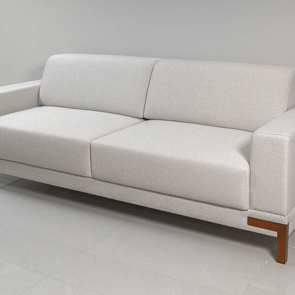 Sofá Living Fixo Moderno 3 Lugares Continente 202 Cm Pé Palit