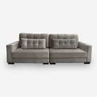 Sofá Living Idea 3 Lugares 2,00 Metros Veludo - 03 Capuccino