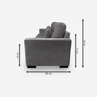 Sofá Living Idea 4 Lugares 2,30 Metros Linho - 06 Grafite