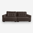 Sofá Living Idea 5 Lugares 2,60 Metros Veludo - 17 Chocolate