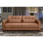 Sofá Living Idea 6 Lugares 2,80 Metros Veludo - 20 Terracota