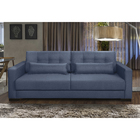 Sofá Living Idea 6 Lugares 2,80 Metros Veludo - 24 Azul Marin