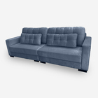 Sofá Living Idea 6 Lugares 2,80 Metros Veludo - 24 Azul Marin