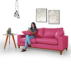 Sofa Living Istambul 3 Lugares Revestimento Courino Sintetico