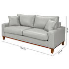Sofa Living Istambul 3 Lugares Revestimento Courino Sintetico