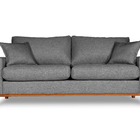 Sofa Living Istambul 3 Lugares Tecido Linho Cinza