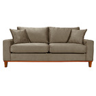 Sofa Living Istambul 3 Lugares Tecido Suede Bege
