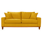 Sofa Living Istambul 3 Lugares Tecido Suede Mostarda