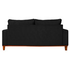 Sofa Living Istambul 3 Lugares Tecido Suede Preto