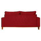 Sofa Living Istambul 3 Lugares Tecido Suede Vermelho