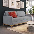 Sofá Living Lugano 3 Lugares Estrutura E Pés Em Eucalipto Tec