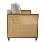 Sofá Living Milão 4 Lugares Linho Marfim 2,26m