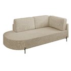 Sofá Living Orgânico 2 Lugares 165cm Base De Ferro Braço Dire