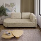 Sofá Living Orgânico 2 Lugares 165cm Base De Ferro Braço Dire