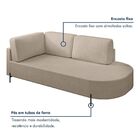 Sofá Living Orgânico 2 Lugares 165cm Norten Bege