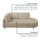 Sofá Living Orgânico 2 Lugares 165cm Norten Bege