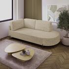 Sofá Living Orgânico 2 Lugares 165cm Norten Bege