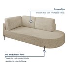 Sofá Living Orgânico 2 Lugares 165cm Norten Bege