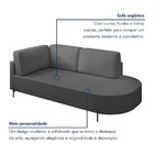 Sofá Living Orgânico 2 Lugares 165cm Norten Cinza Escuro