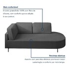 Sofá Living Orgânico 2 Lugares 165cm Norten Cinza Escuro