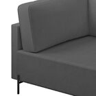 Sofá Living Orgânico 2 Lugares 165cm Norten Cinza Escuro