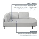 Sofá Living Orgânico 2 Lugares 165cm Norten Gelo