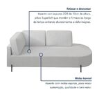 Sofá Living Orgânico 2 Lugares 165cm Norten Gelo