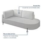 Sofá Living Orgânico 2 Lugares 165cm Norten Gelo