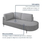 Sofá Living Orgânico 2 Lugares 165cm Norten Linho Cinza