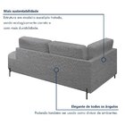 Sofá Living Orgânico 2 Lugares 165cm Norten Linho Cinza