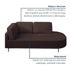 Sofá Living Orgânico 2 Lugares 165cm Norten Marrom Escuro