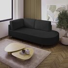 Sofá Living Orgânico 2 Lugares 165cm Norten Preto